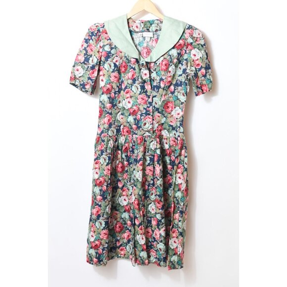 Maggie Breen Dresses & Skirts - Vintage Maggie Breen Floral 80’sDress Cottagecore Trad Wife Size S READ